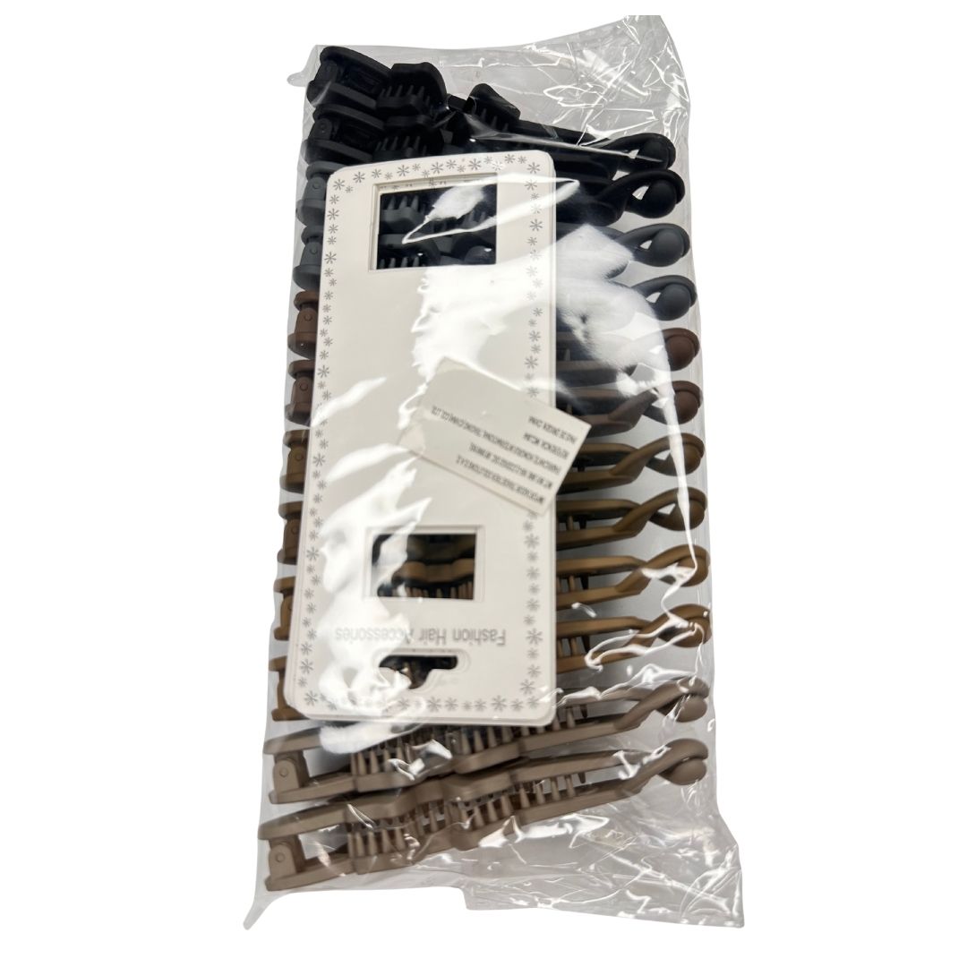 Pinzas para cabello lineal moños x 12