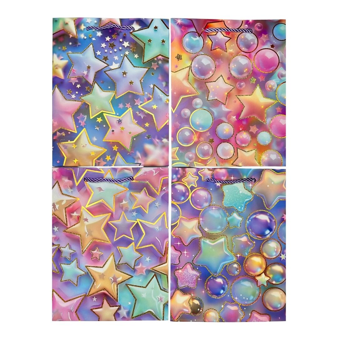 Bolsas de regalo Nebulosa Glitter pack x 12