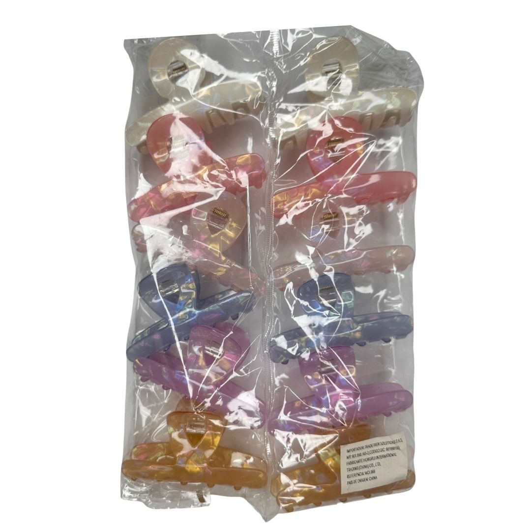 Pinzas para cabello prisma delgada x 12
