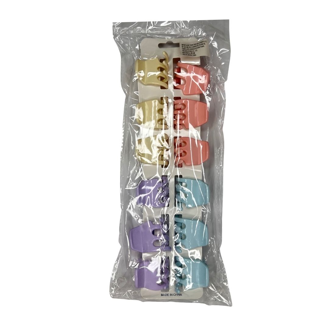 Pinzas para cabello pastel clásica x 12