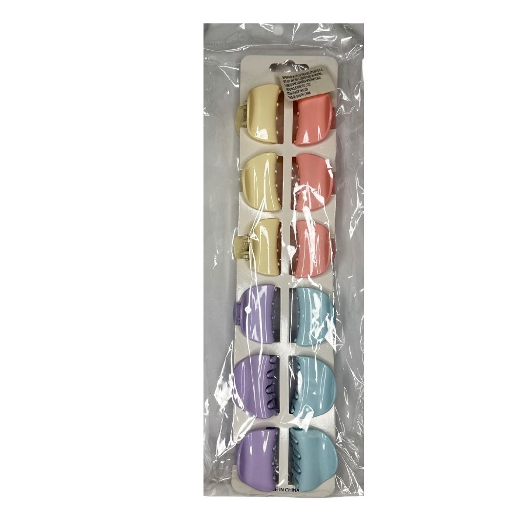 Pinzas para cabello pastel x 12