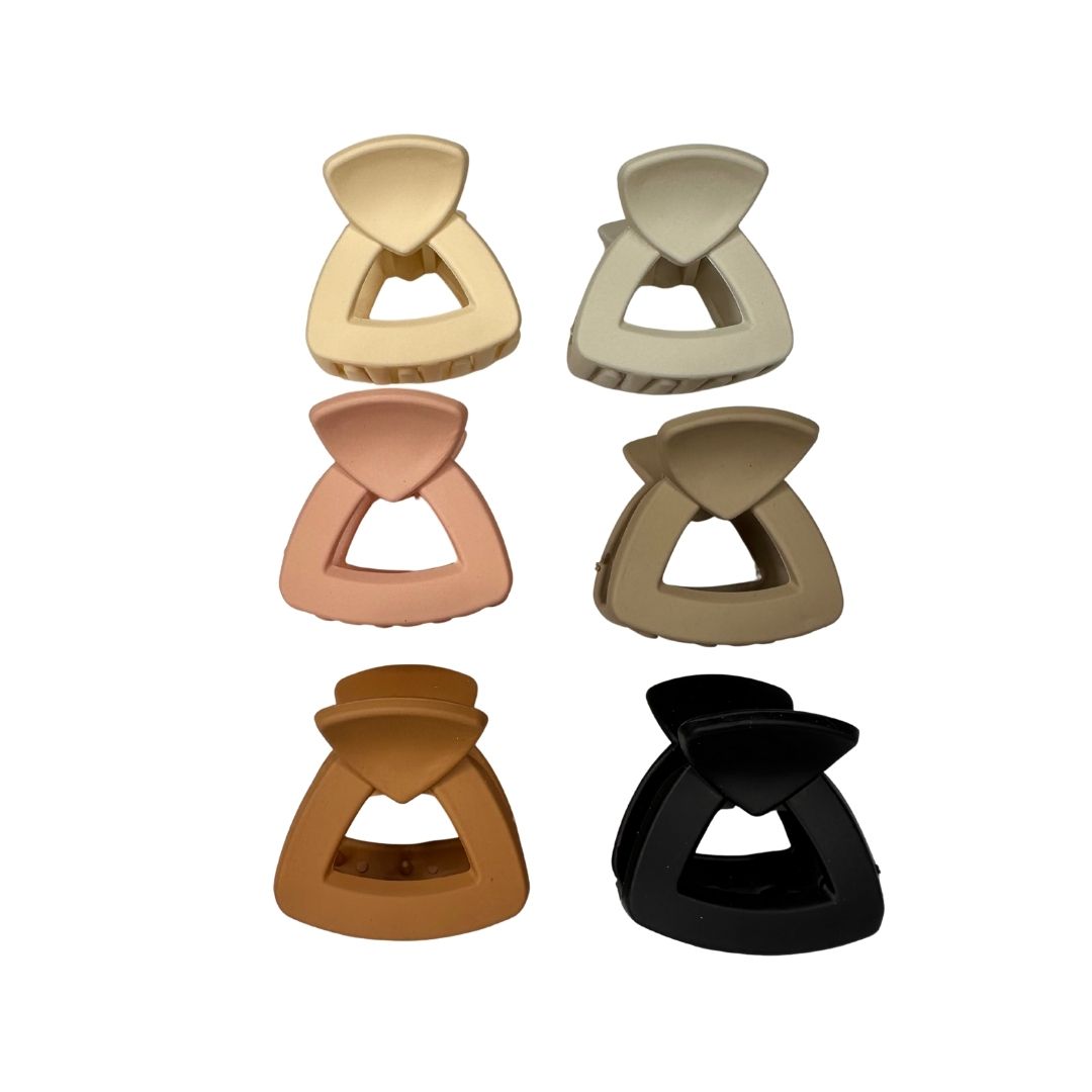Pinzas para cabello opaca moderna pequeña x 12