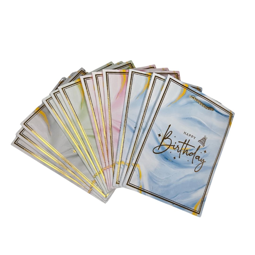 Bolsas de regalo Cumpleaños de Lujo pack x 12