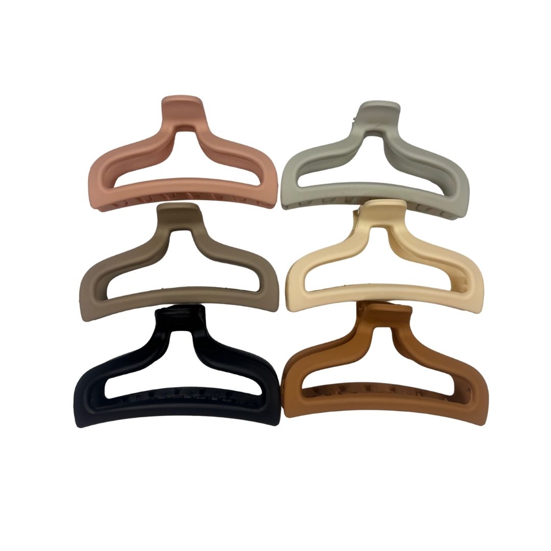 Pinzas para cabello opaca gancho x 12