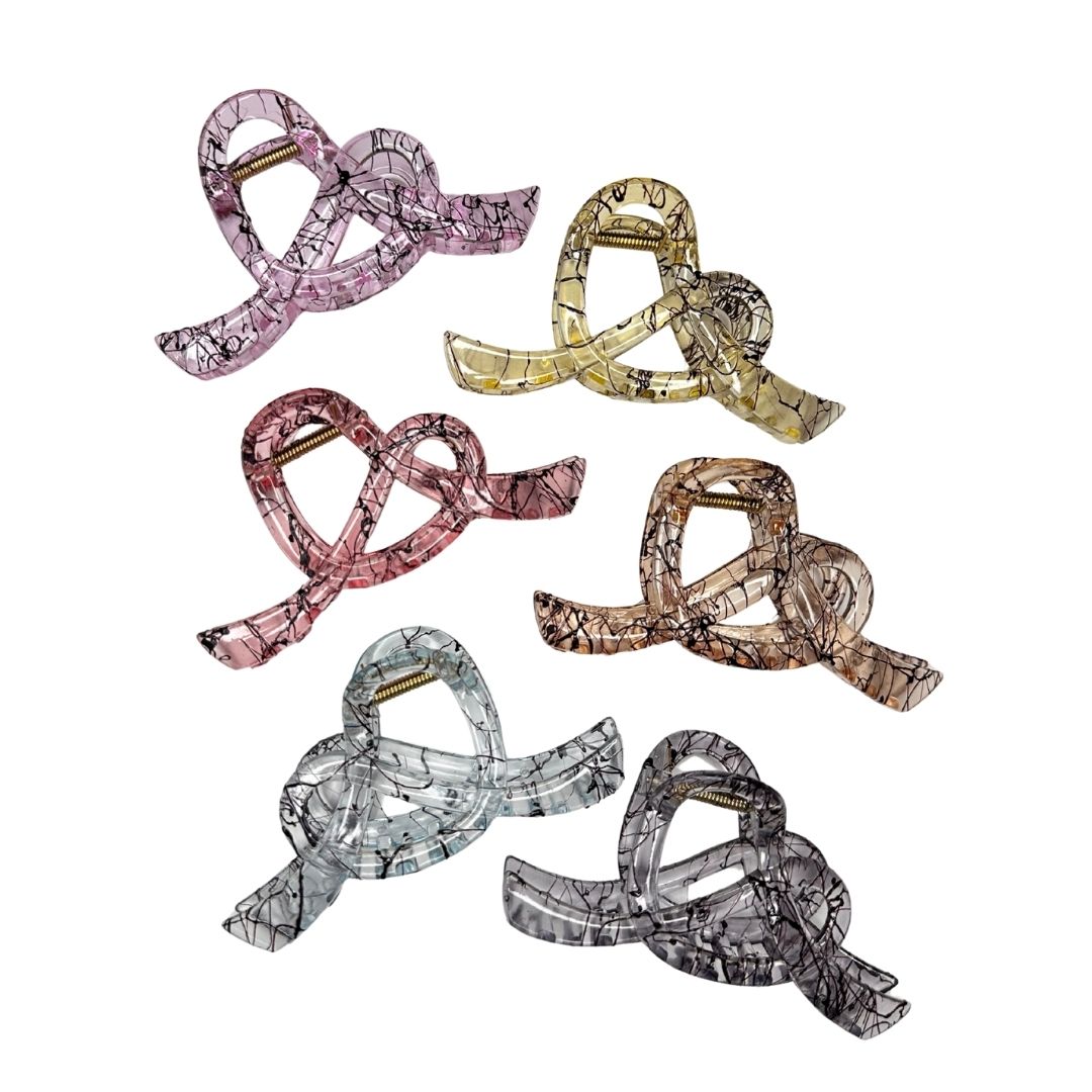 Pinzas para cabello twist lazo x 12