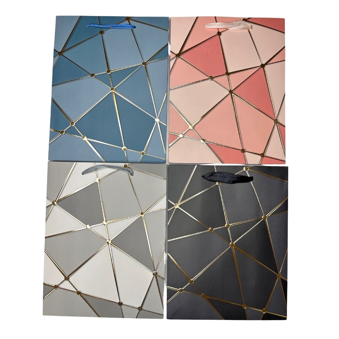 Bolsas de regalo Geometría Chic pack x 12
