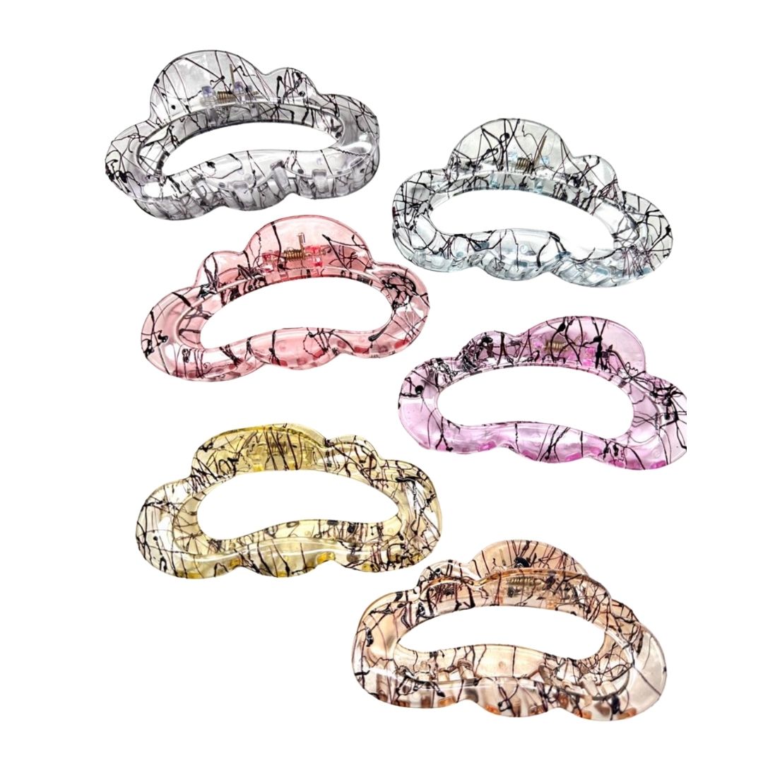 Pinzas para cabello twist nube x 12