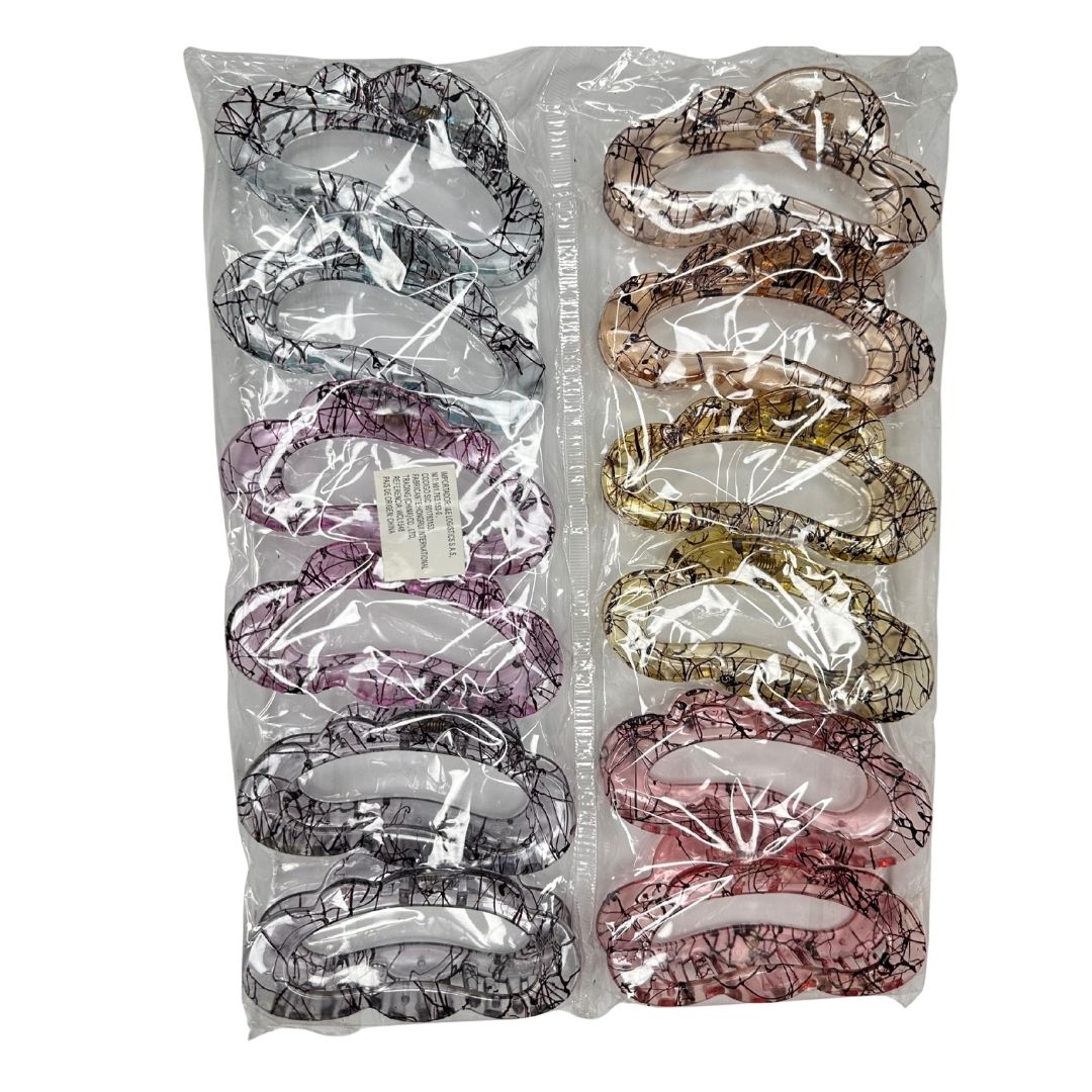 Pinzas para cabello twist nube x 12