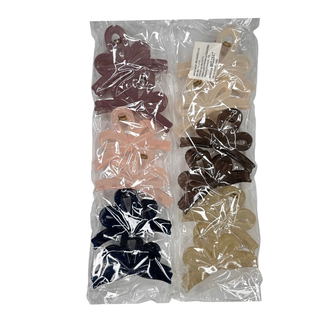 Pinzas para cabello moño chic x 12