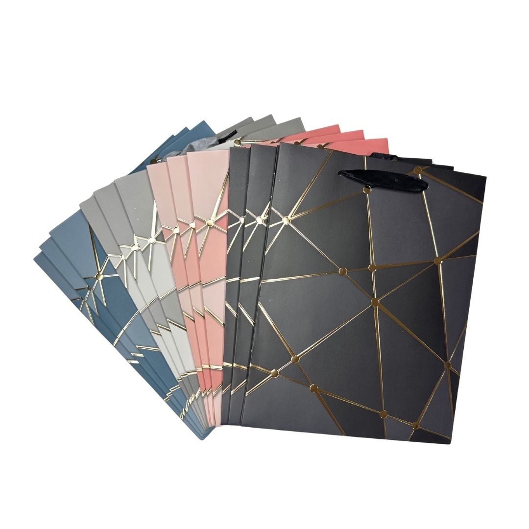 Bolsas de regalo Geometría Chic pack x 12