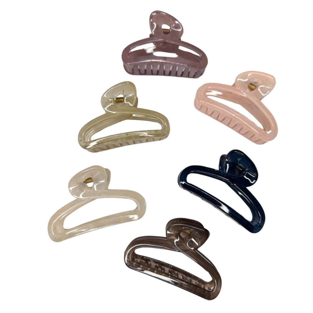 Pinzas para cabello ovalada chic x 12
