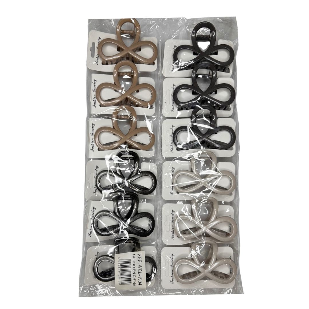 Pinzas para cabello infinity chic x 12