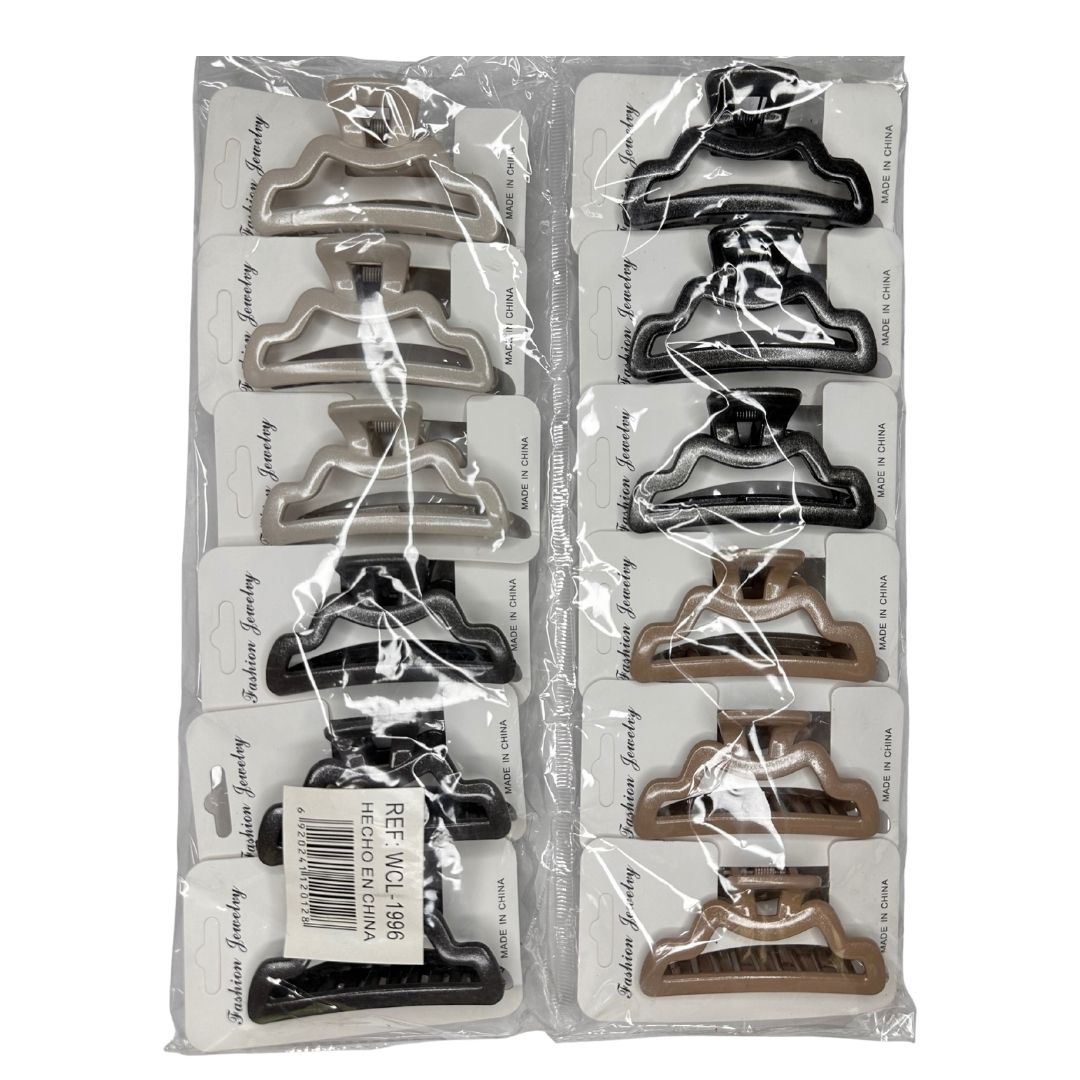 Pinzas para cabello glam chic x 12