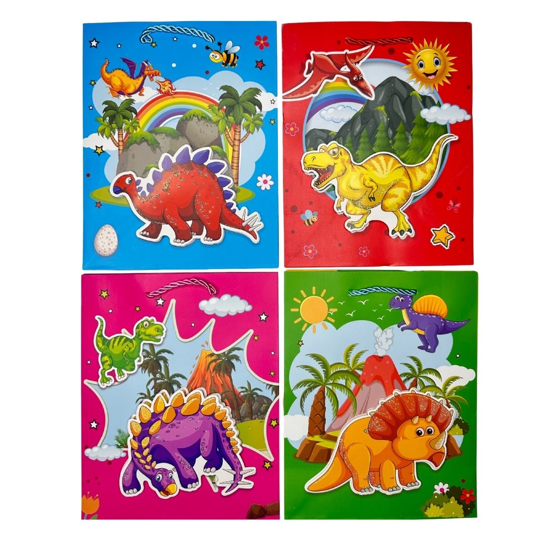 Bolsas de regalo DinoMundo Divertido pack x 12