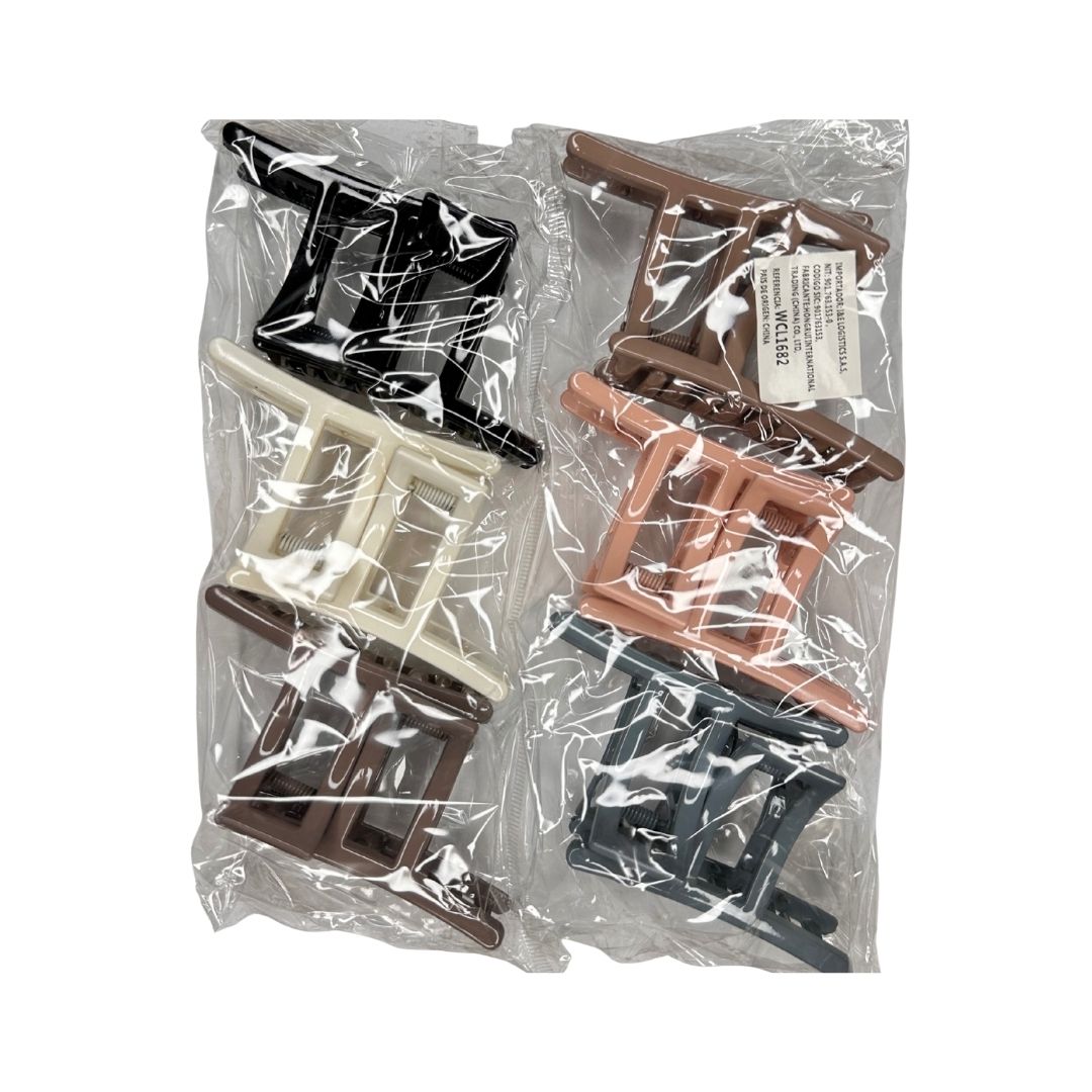Pinzas para cabello square imperial x 12