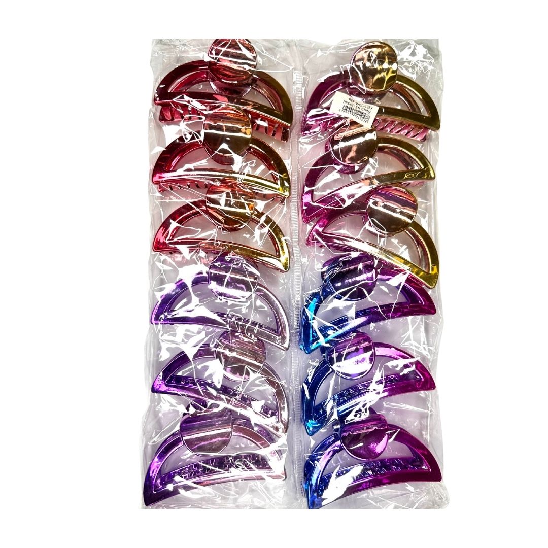Pinzas para cabello tornasol clásica x 12