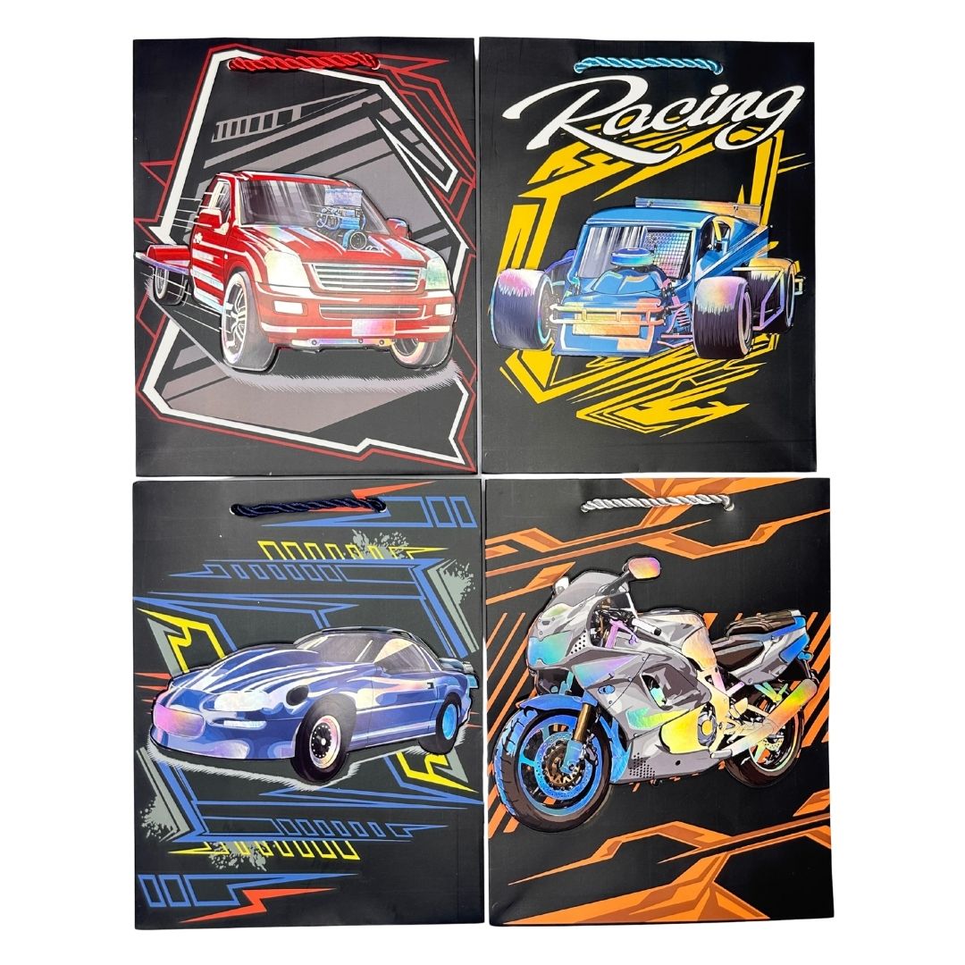 Bolsas de regalo Moto & Car Racing pack x 12