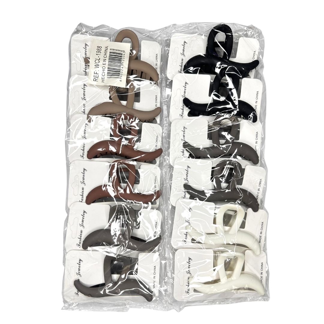 Pinzas para cabello opaca ondas x 12