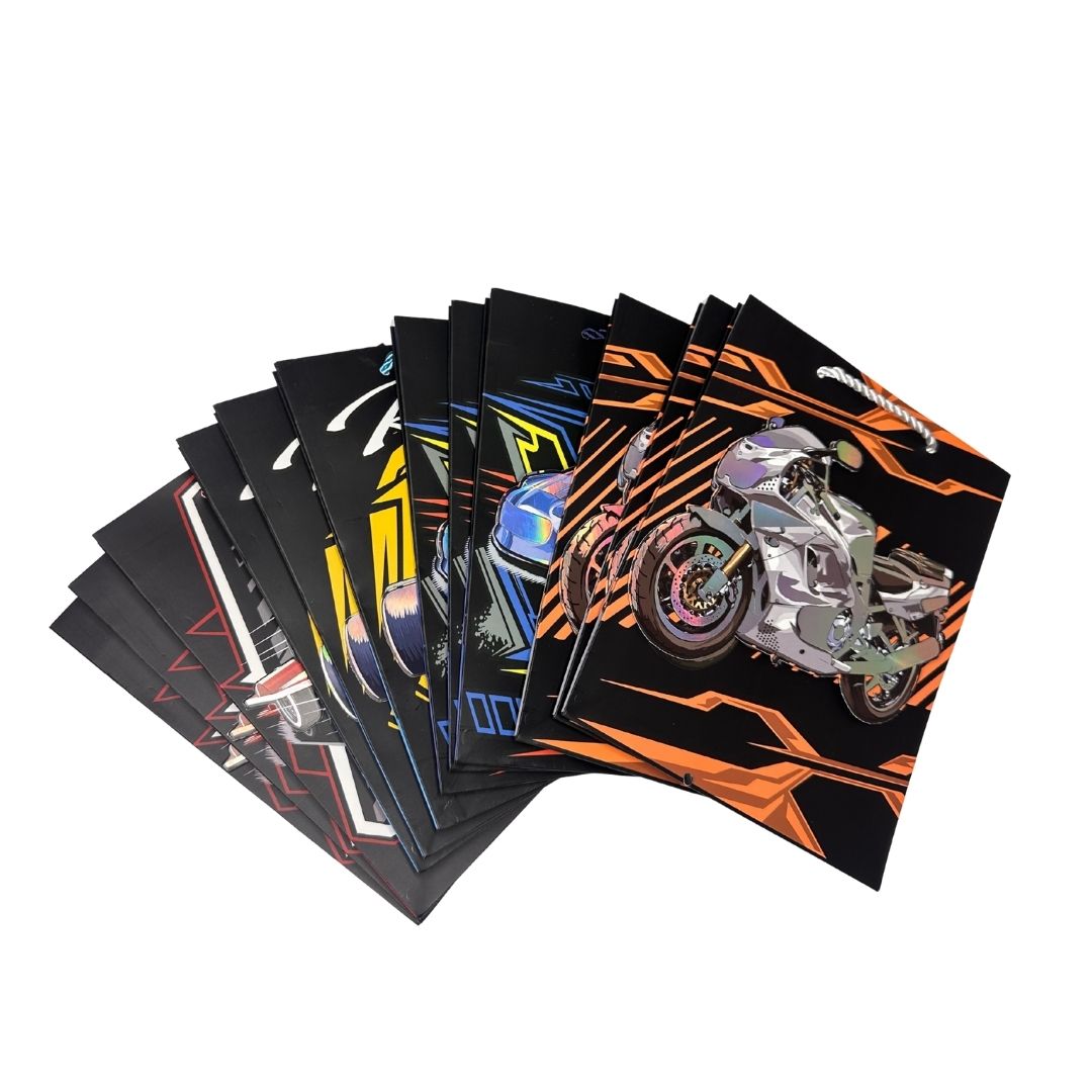Bolsas de regalo Moto & Car Racing pack x 12
