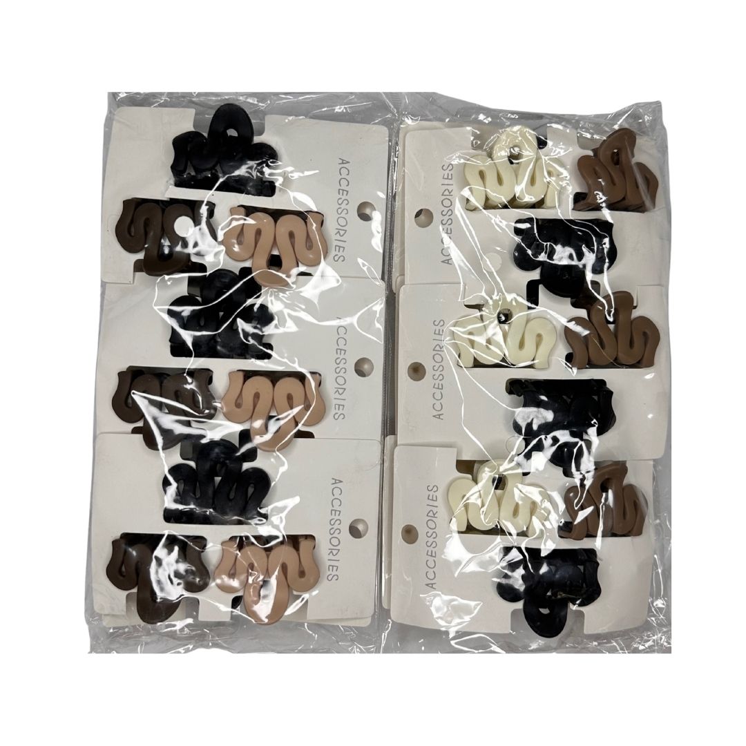 Pinzas para cabello opaca moderna x 12