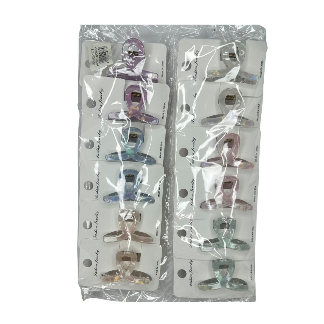 Pinzas para cabello destellos nudo x 12