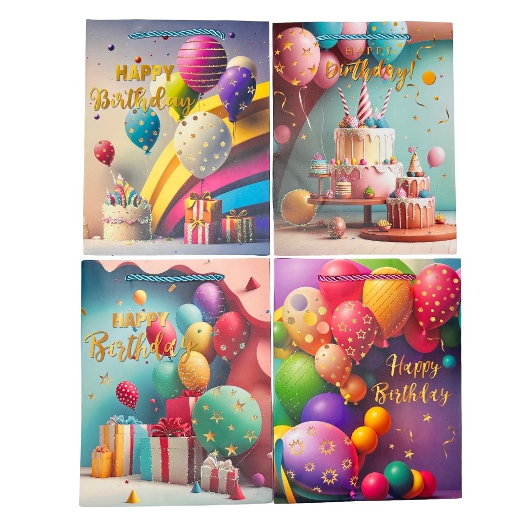 Bolsas de regalo Fiesta de Globos pack x 12
