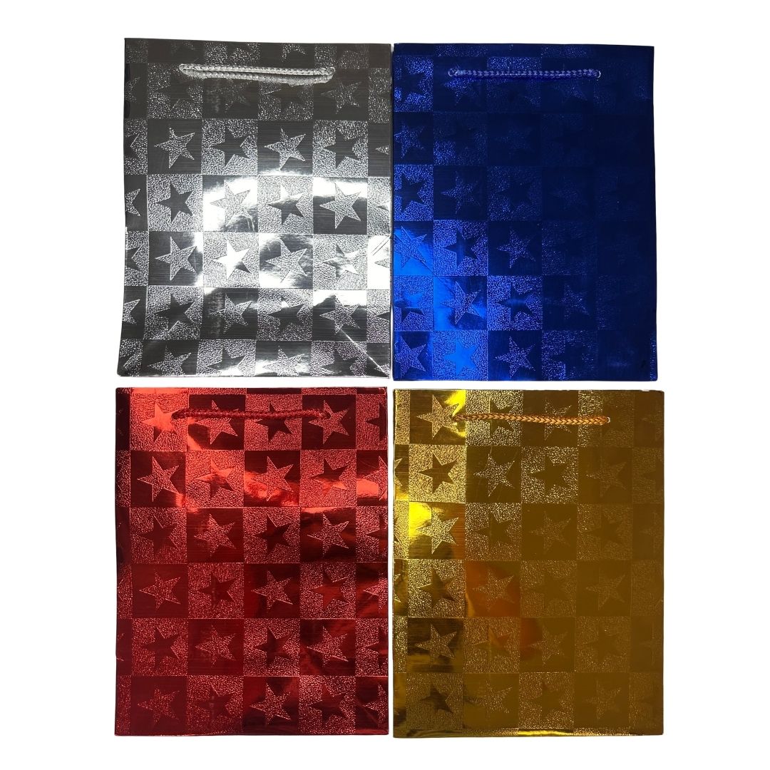 Bolsas de regalo Estrellas Brillantes pack x 12