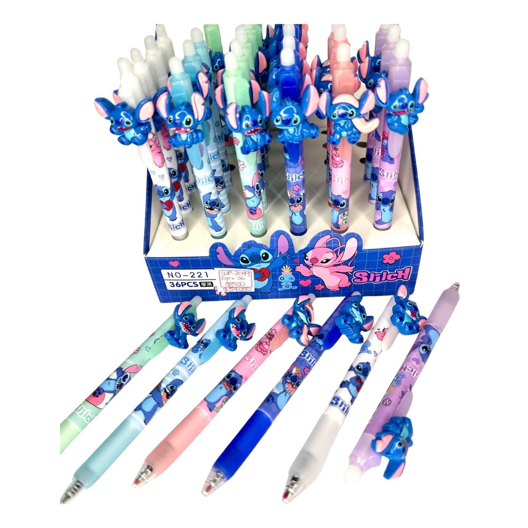 Lapiceros Borrables Stitch x 36 unid