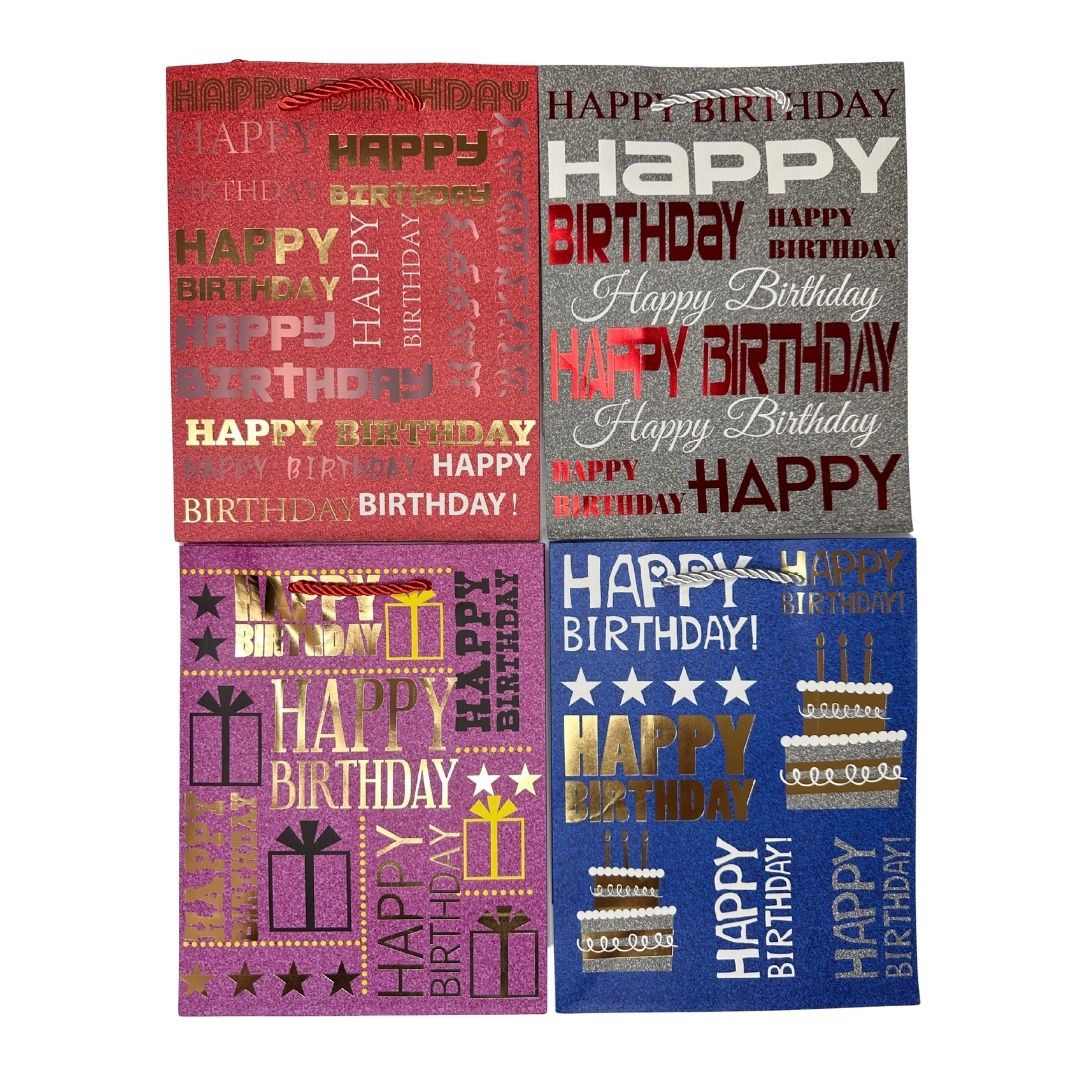 Bolsas de regalo Mensajes de Fiesta pack x 12