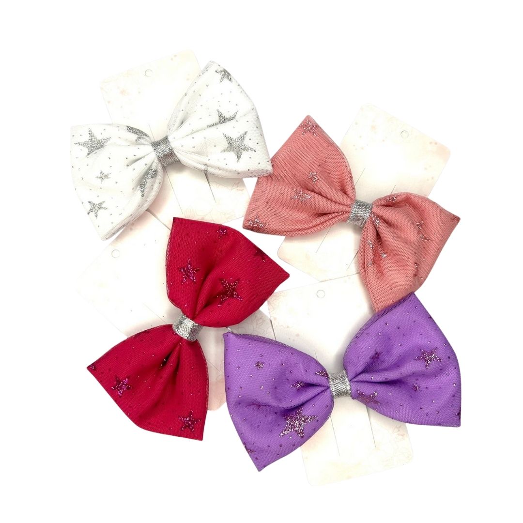 Moños Infantiles Brillito pack x 12