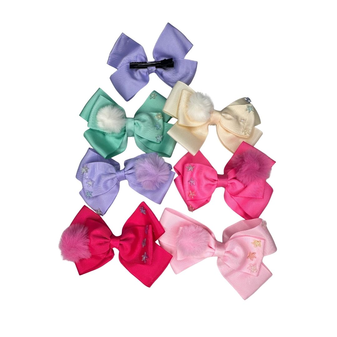 Moños Infantiles Estilo pack x 12