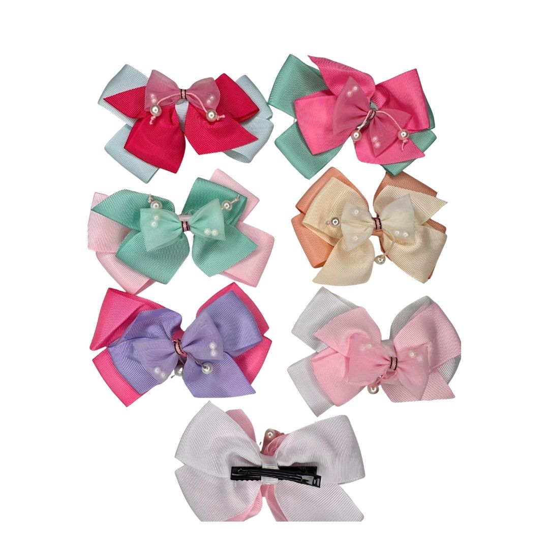 Moños Infantiles Princesa pack x 12