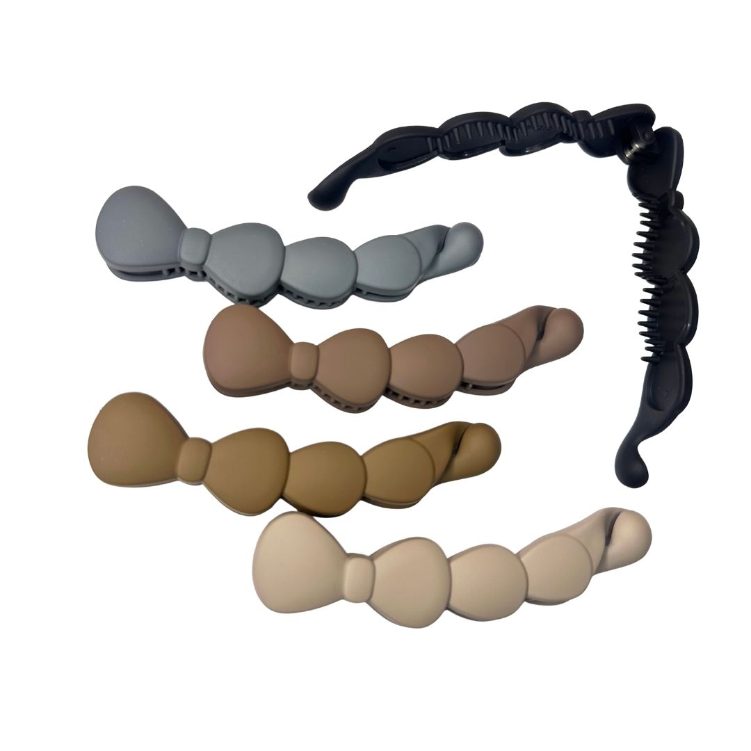 Pinzas para cabello lineal lujo x 12