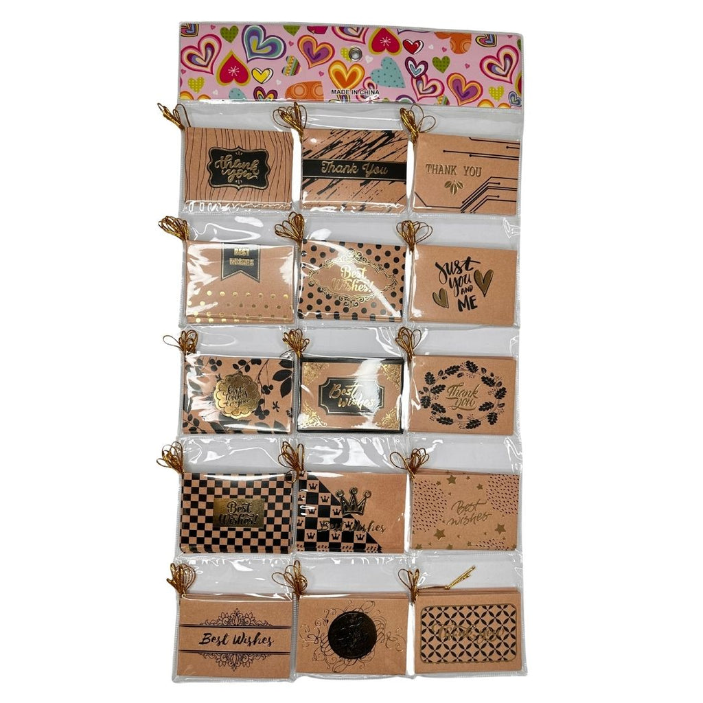 Tarjetas De: Para: Kraft Doradas x 120 unid