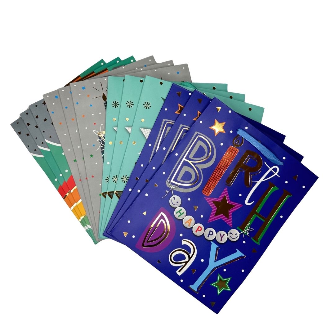 Bolsas de regalo Happy Color pack x 12