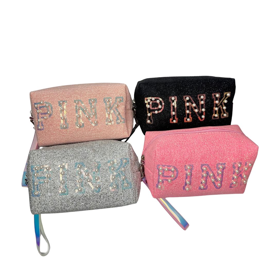 Cosmetiquera Shiny Pink x 4 Colores
