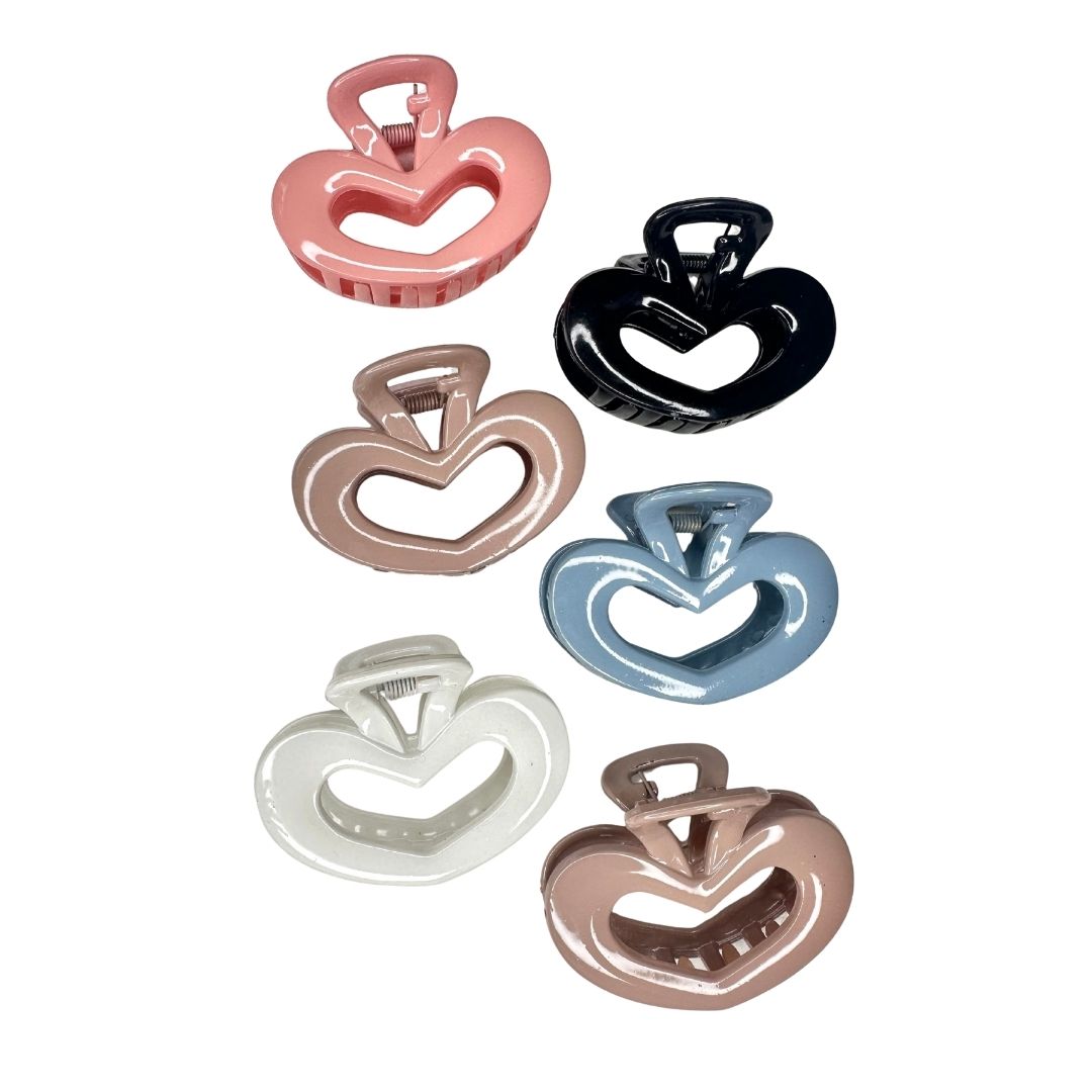 Pinzas para cabello corazones imperial x 12
