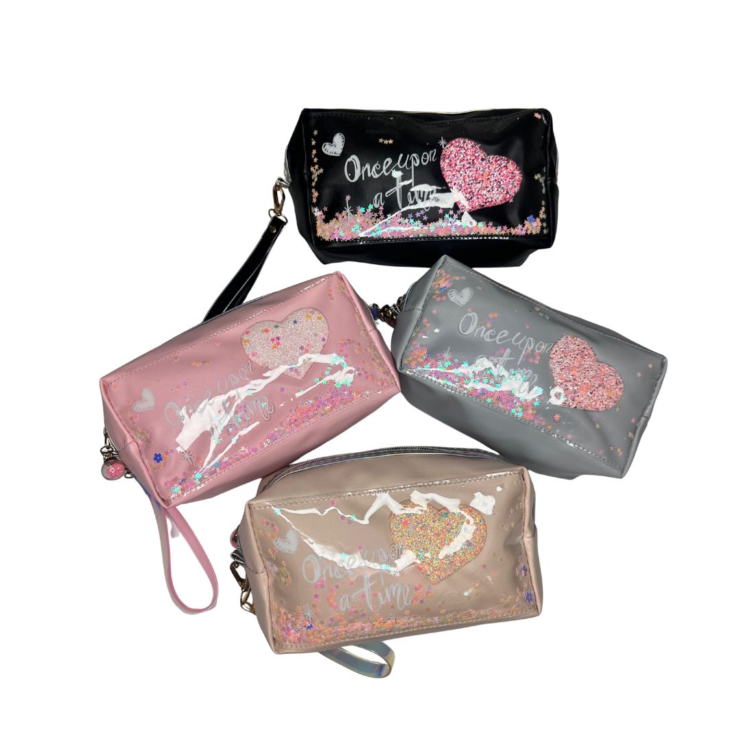 Cosmetiquera Glitter Love x 4 Colores