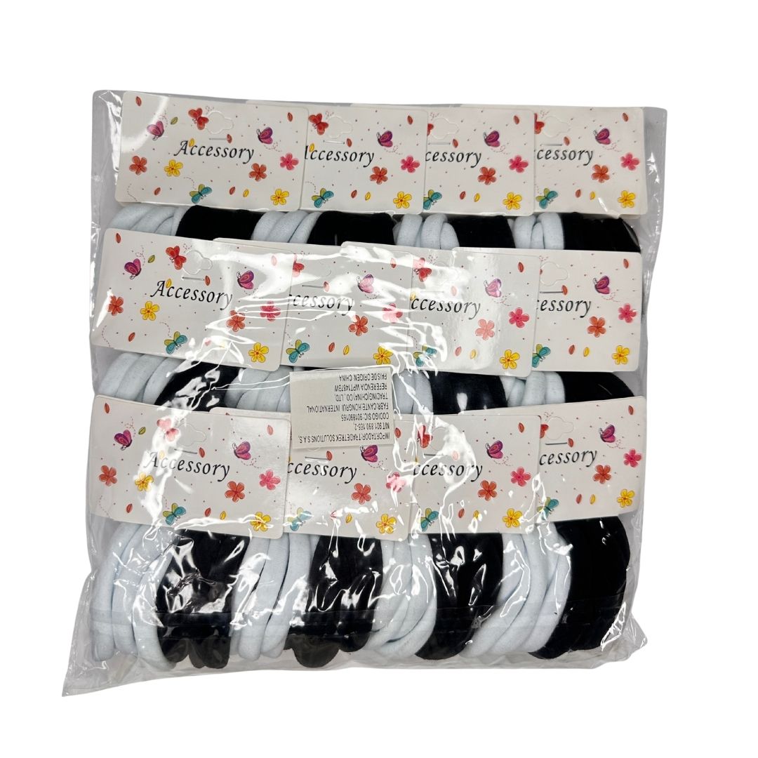 Colero Liso Blanco y Negro 12 tarjetas x 12 unid