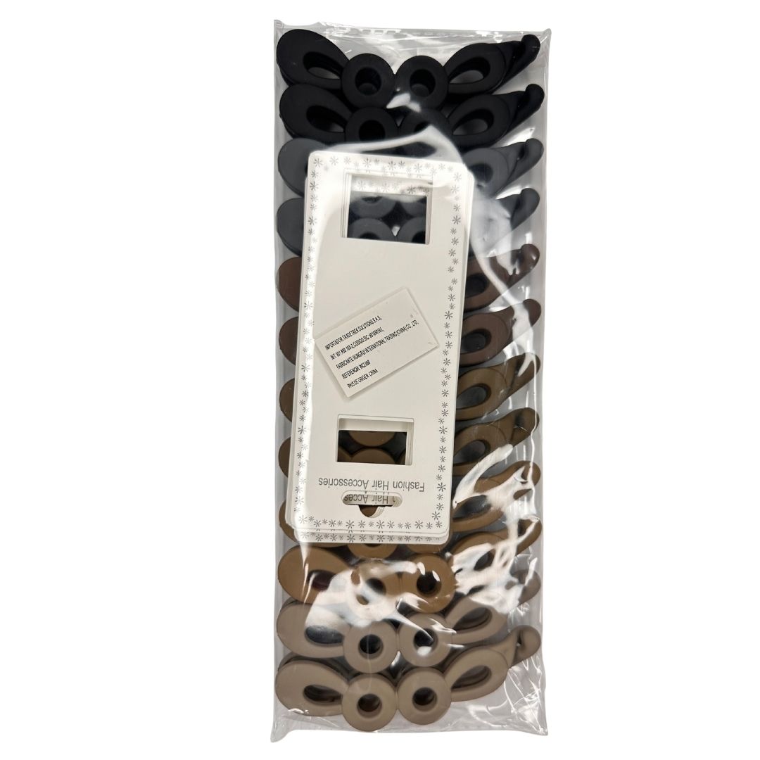 Pinzas para cabello lineal círculos x 12