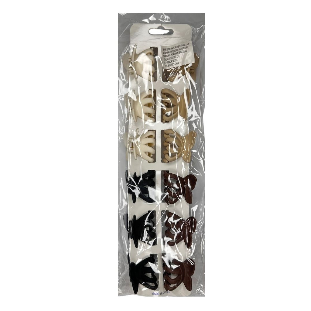 Pinzas para cabello opaca mariposa pequeña x 12