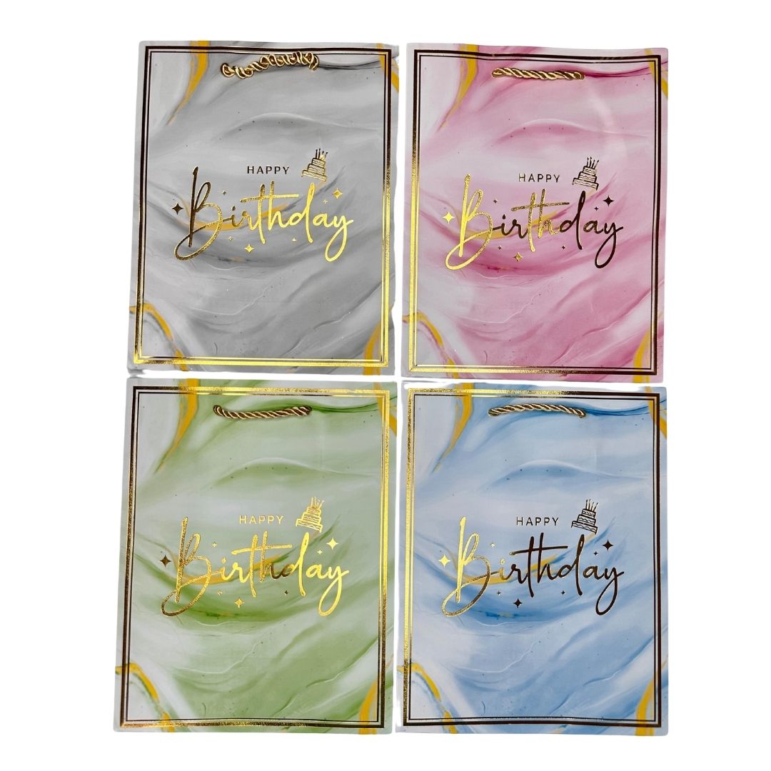 Bolsas de regalo Cumpleaños de Lujo pack x 12