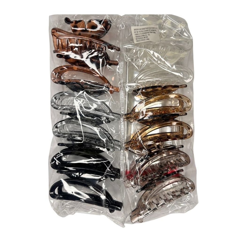 Pinzas para cabello animal print mariposas x 12