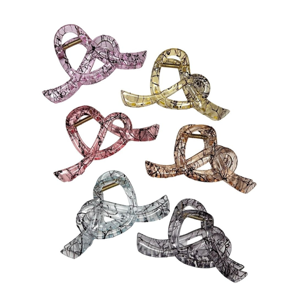 Pinzas para cabello twist lazo x 12