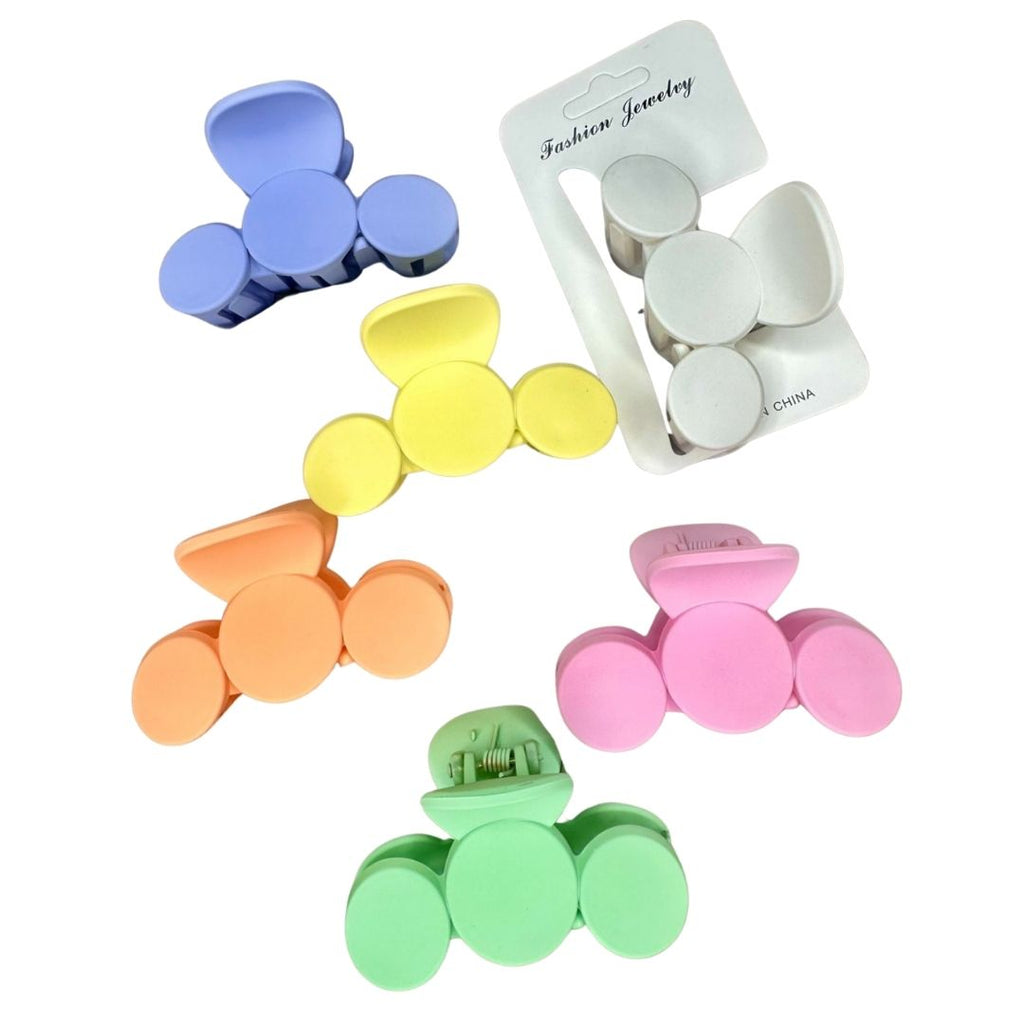 Pinzas para cabello colores círculos x 12