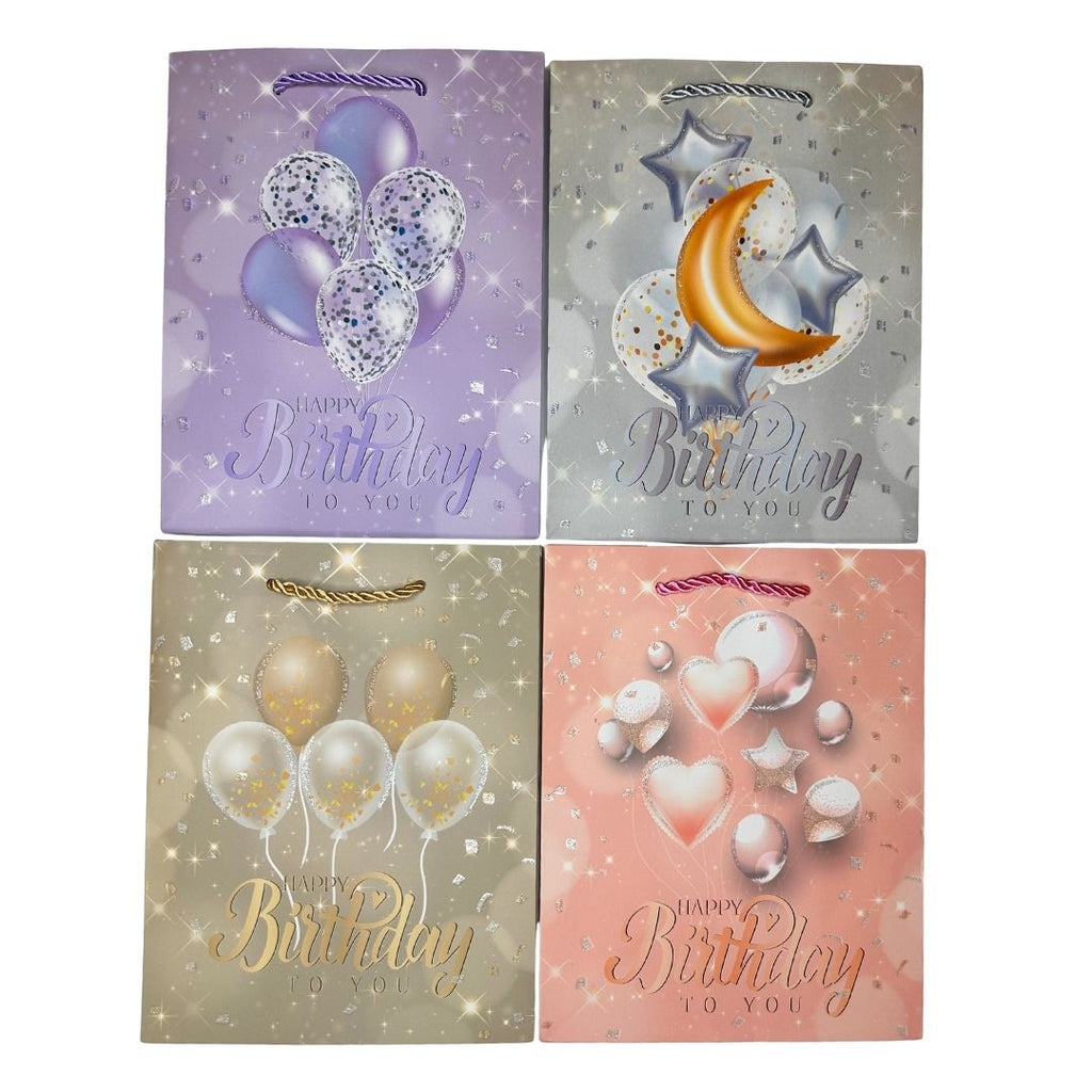 Bolsas de regalo Luna y Globos Mágicos pack x 12