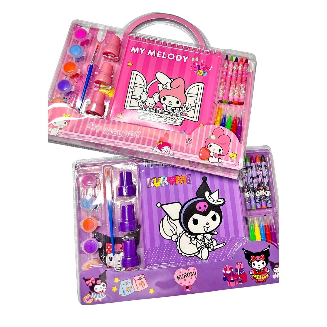 Kit Escolar Colores y Pintura Sanrio x 2 colores