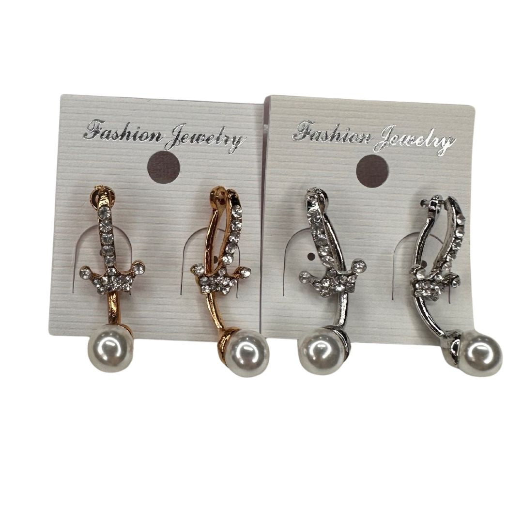 Aretes Brillo Real x 12 unid