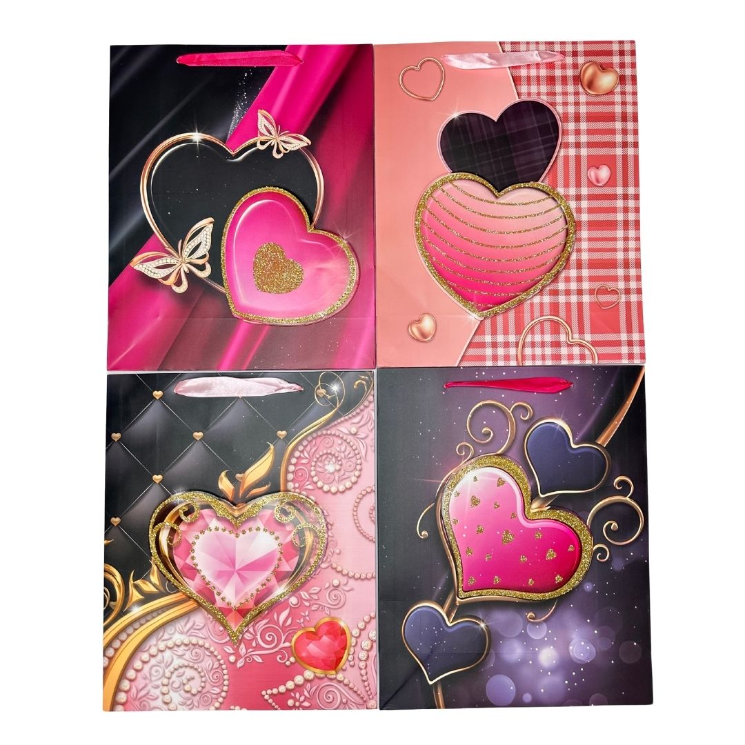 Bolsas de regalo Destellos de Amor pack x 12