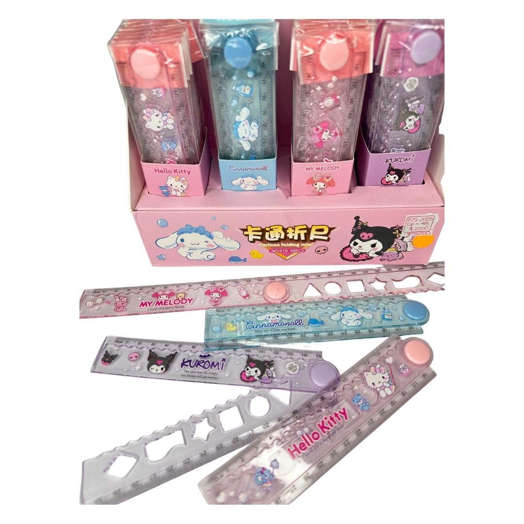 Regla Plegable Sanrio x 48 unid